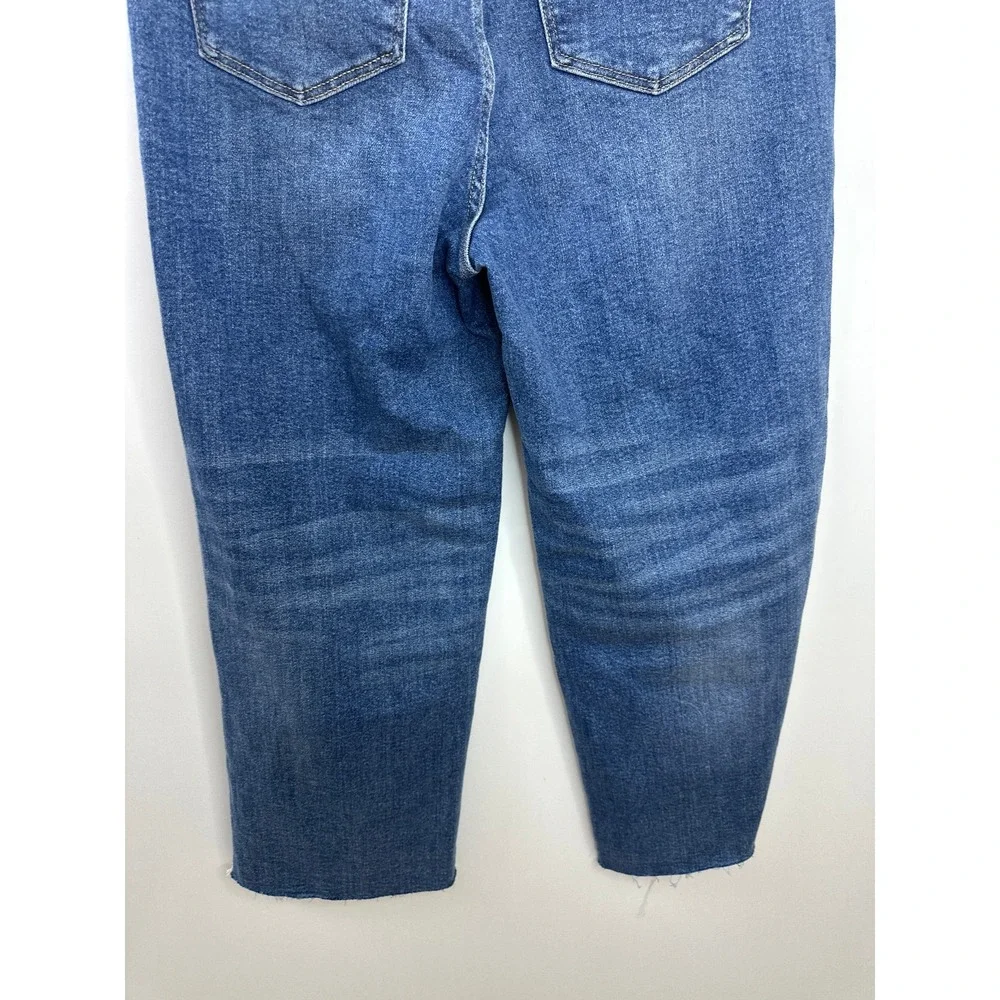 Judy Blue Wide Leg High Waist Rigid Magic Destroy Hem Crop Denim Jeans 7 / 28 - Picture 14 of 16